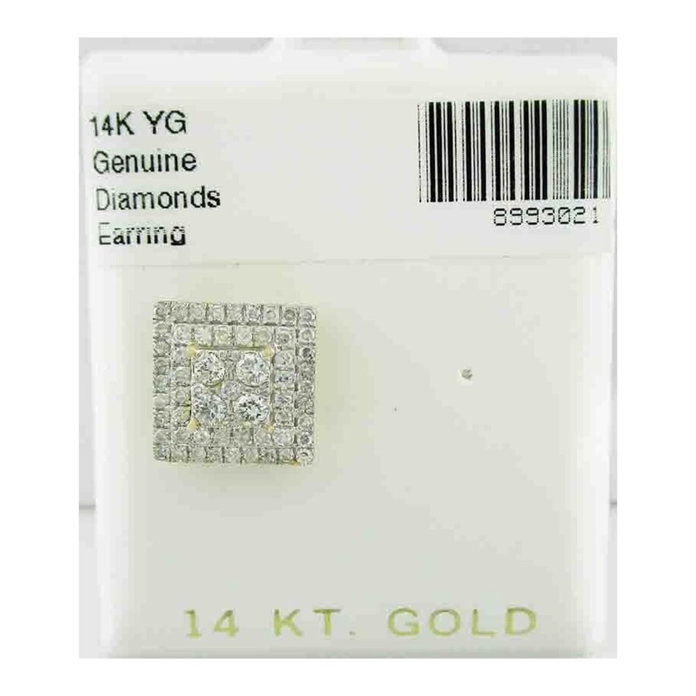 Genuine Diamonds Stud Single Earring 14K Gold